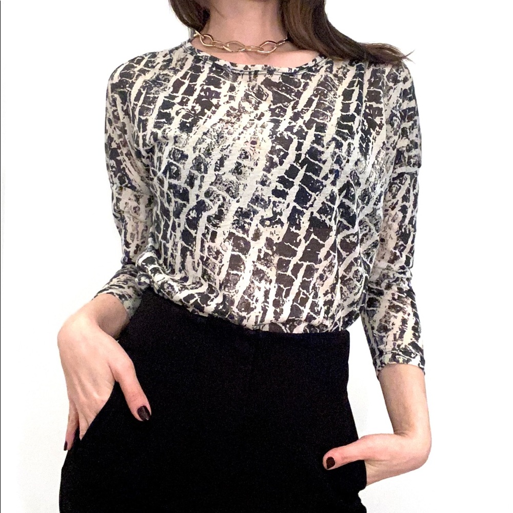 Zara cotton blouse with snakeprint